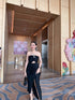 Halter Neck Hollow Out Ladies Party Dresses